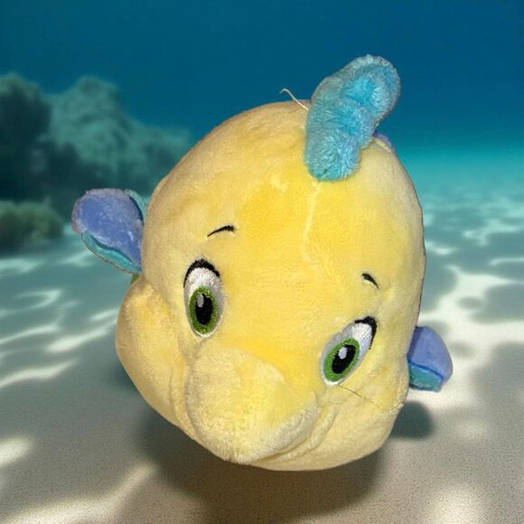 Harry Barker Disney the Little Mermaid Flounder Character Dog Toy Rattles - Picture 6 of 6